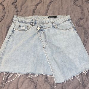 BLANK NYC ASYMMETRICAL DENIM SKIRT